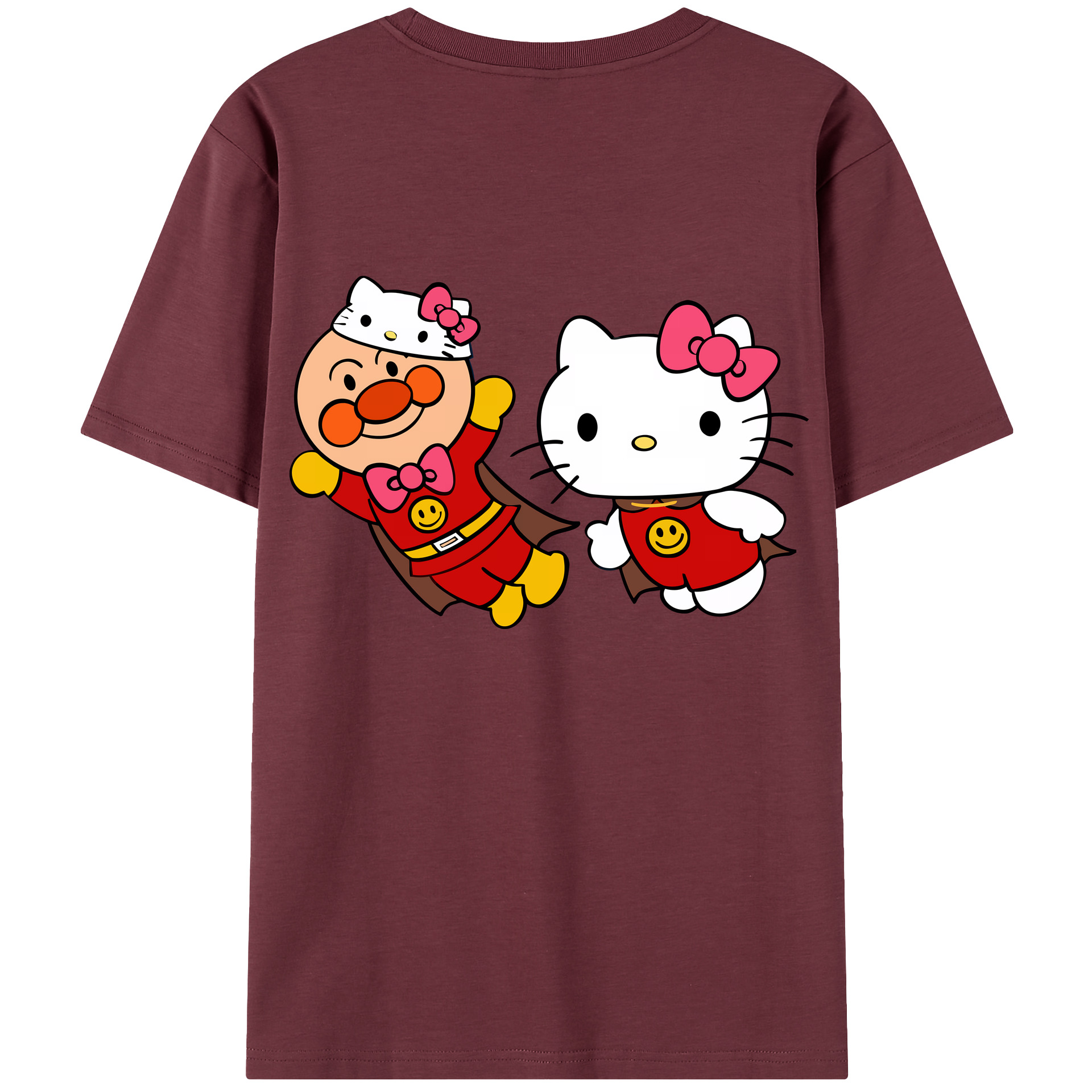 （画像用） アンパンマン Anpanman 綿100％半袖Tシャツ（背面プリント）